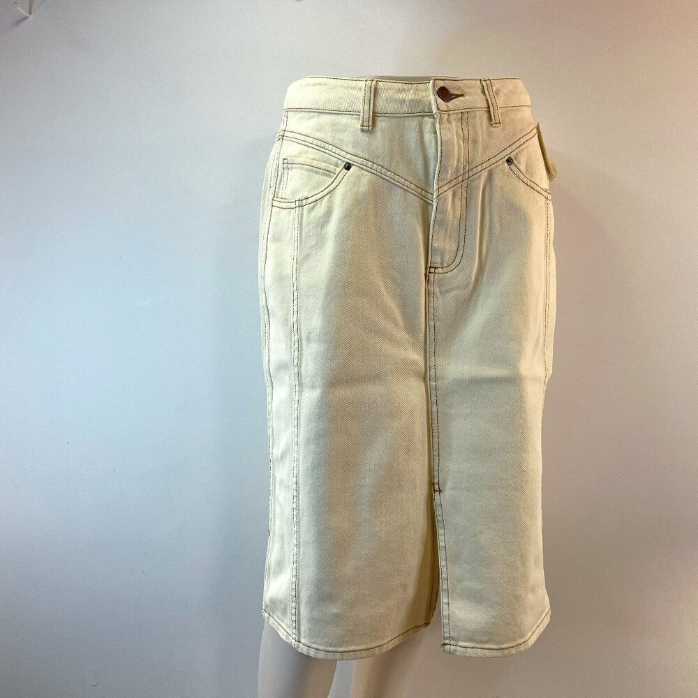 Velvet Heart Women's Off-White Tessia Denim Skirt - NWT